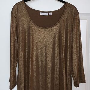 NEW Shimmer Gold Susan Graver Top